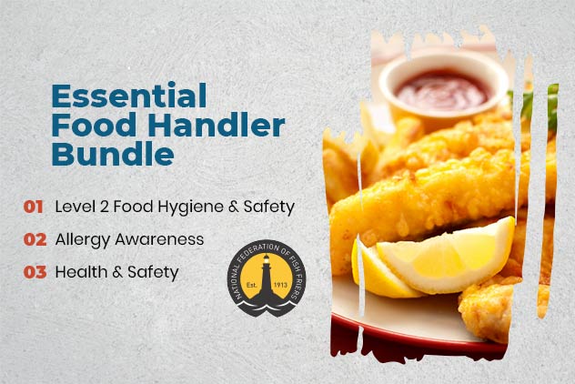 The Essential Food Handler Bundle contains one of each:

 	Level 2 Food Hygiene & Safety
 	Level 2 Allergy Awareness
 	Level 2 Health & Safety