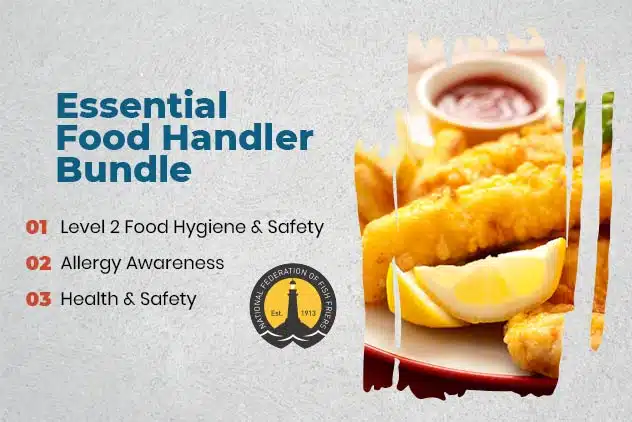 The Essential Food Handler Bundle contains one of each:Level 2 Food Hygiene & Safety
Level 2 Allergy Awareness
Level 2 Health & Safety