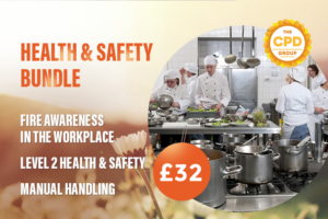 The Health & Safety Bundle contains one of each:Manual Handling
Level 2 Health & Safety
Fire Awareness in the Workplace