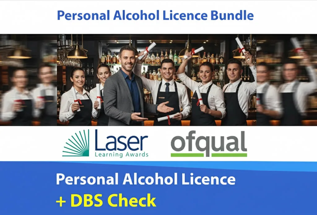 This Bundle contains one of each:Level 2 Personal Alcohol Licence
Basic DBS Check