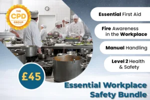 This Bundle contains one of each:Essential First Aid
Manual Handling
Fire Awareness in the Workplace
Level 2 Health & Safety