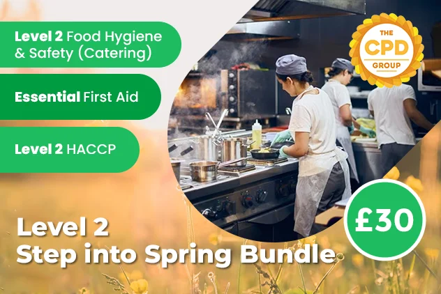 This bundle contains one of each: Level 2 Food Hygiene & Safety
Level 2 HACCP
Essential First Aid
