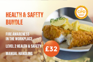 The Health & Safety Bundle (National Federation of Fish Friers) contains one of each:Manual Handling (National Federation of Fish Friers)
Level 2 Health & Safety (National Federation of Fish Friers)
Fire Awareness in the Workplace (National Federation of Fish Friers)
